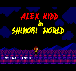 Alex Kidd in Shinobi World Title Screen